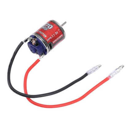 RC Motor 370 Brushed Motor with Stainless Steel Casing 45T for High Speed Remote Controlled Cars and Boats