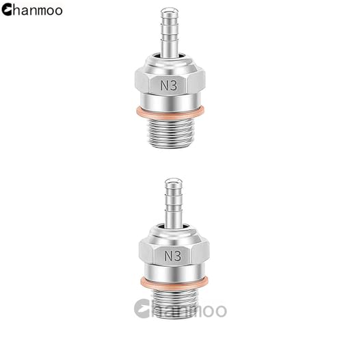 2PCS 70117H Hot Glow Plugs No.3 N3 N4#3#4 Spark Nitro Engine Parts Replace OS for Traxxas Losi HPI Redcat HSP Himoto RC Car Truck Buggy (N3) - size: N3 2PCS