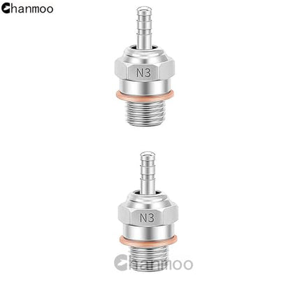 2PCS 70117H Hot Glow Plugs No.3 N3 N4#3#4 Spark Nitro Engine Parts Replace OS for Traxxas Losi HPI Redcat HSP Himoto RC Car Truck Buggy (N3) - size: N3 2PCS
