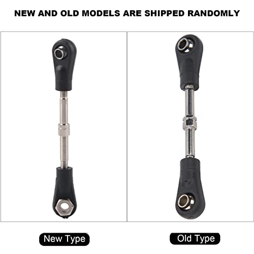 RC Steering Tie Rod Linkage 4pcs Set | Adjustable 2.4-2.8in for 1/10 Off - Road Vehicle | Metal & Plastic Replacement Parts/Crawler Upgrades / M3 Hex Screw Compatible