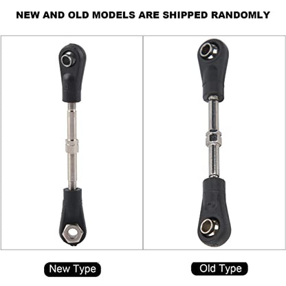 RC Steering Tie Rod Linkage 4pcs Set | Adjustable 2.4-2.8in for 1/10 Off - Road Vehicle | Metal & Plastic Replacement Parts/Crawler Upgrades / M3 Hex Screw Compatible