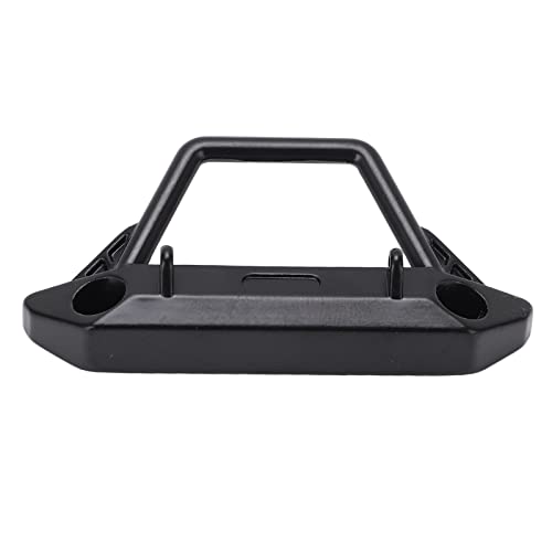 RC Front Bumper Set, RC Metal Bumper High Hardness Remote Control Car Front Bumper with 2 LED Headlights for SCX24 1/24 RC Car Crawler Scx24 Bumper