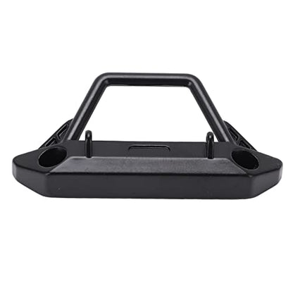 RC Front Bumper Set, RC Metal Bumper High Hardness Remote Control Car Front Bumper with 2 LED Headlights for SCX24 1/24 RC Car Crawler Scx24 Bumper