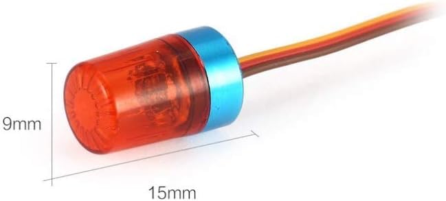 2PCS Ultra Bright LED Police Light Rotating Flash Alarming Strobe Lamp 5Modes for 1/8 1/10 1/14 RC Car Firefighting Ambulance Crawler Truck Lighting for CC01 D90 SCX10(Red Blue,9x15mm) - color: 9x15mm,Red/Blue