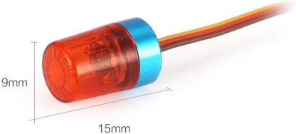 2PCS Ultra Bright LED Police Light Rotating Flash Alarming Strobe Lamp 5Modes for 1/8 1/10 1/14 RC Car Firefighting Ambulance Crawler Truck Lighting for CC01 D90 SCX10(Red Blue,9x15mm) - color: 9x15mm,Red/Blue