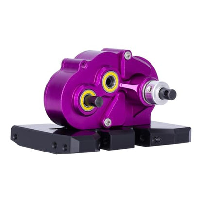 Aluminum Lightweight Gearbox OD-3 Overdrive Transmission for 1/10 RC Crawler Car Axial SCX10 II VS4-10 LCG Chassis Straight Axle (Purple) - color: Purple