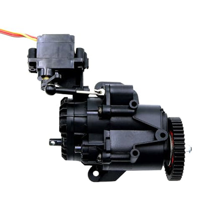 Dual Speed Gearbox with Servo and Transmission Internal Gears for 1/10 RC Crawler TRX4 TRX6 Upgrade Parts