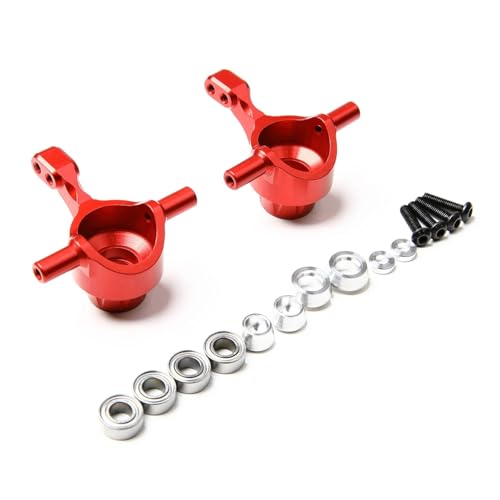 RC Crawlers Components for Tamiya for Tt02 for Tt-02 Aluminum Front Rear Arms Hub Carrier Set Decorative Spare Parts Toy Models - color: Red