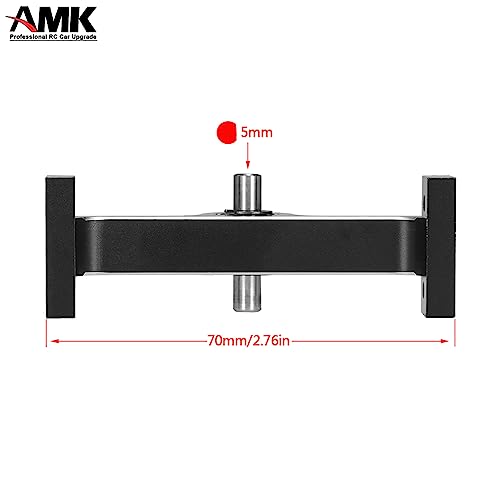 Aluminum Alloy 70mm Transfer Case Transmission Gearbox with 5mm Shaft for 1/10 RC Rock Crawler MOA 1.9 Shafty LCG Chassis Builder