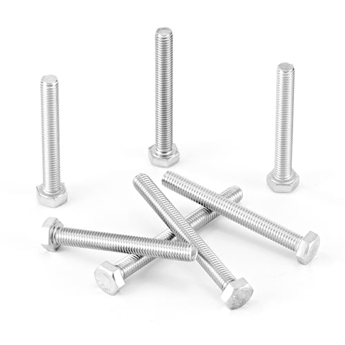 M8 x 60mm 65mm 70mm 75mm 80mm Heavy Duty Hexagon Bolts Hex Head Screws, 304 Stainless Steel, Machine Fully Thread, Metric, Bright Finish, Assortment Kit 10PCS - size: M8 x 60/65/70/75/80mm (10PCS)