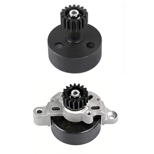Alloy Clutch Bell and 17T Hardened Steel Pinion Gear Upgrade Set for 1/5 RC Hpi Baja 5B 5T 5SC - Enhanced Nut Fastening