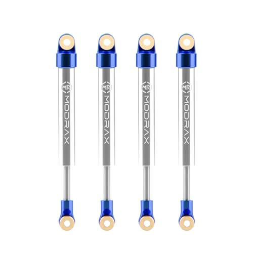 50mm Shock Adjustable Inner Spring for SCX24 AX24, Blue Silver | Ultra-thin CNC Aluminum Micro Dampers, 4 Negative Pressure Modes, Wide-angle Ball Head - color: Blue Silver