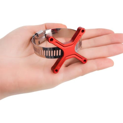 Aluminum 40x40mm RC Cooling Fan Adjustable Mount Bracket, Compatible with 35/43/48/49mm Motors, for 1/5 1/7 1/10 RC Car Truck Buggy Heat Sink Radiator Upgrade Parts (48 49 Red) - color: 48 49 Red