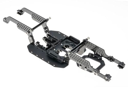 RampCrab LCG Carbon Fiber Universal Chassis Frame Kit for 1/18 RC Crawler TRX4M Upgrade, Come with Skid Plate - size: B