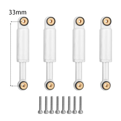 Built-in Spring Front Rear Shock Absorbers Set For 1/24 Axial SCX24 LOSI Micro-B 2WD Buggy LOS00007 Rc Crawler Car Parts Metal Upgrade (silver) - color: silver