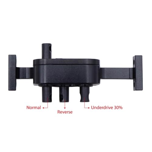 RC Car Transfer Case Chassis Gearbox Aluminum Alloy Crawler Metal Replacement DIY Kit Transfer Case with Steel Shaft Suitable for RC Rock Crawler, Black