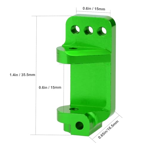 Hobbypark Aluminum Alloy Caster Blocks for RC 1/10 Traxxas 2WD Slash, Stampede, Rustler, Nitro Slash, Replaces Part 3632 (Green) - color: Green