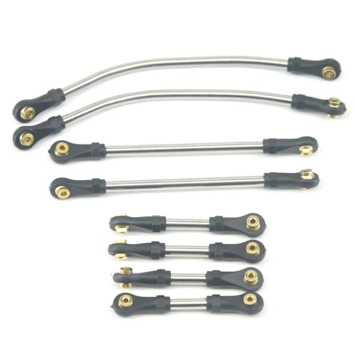 Titanium LCG Chassis Frame Kit with Brass Skid Plate, Steel Driveshaft, Aluminum Links for Axial SCX24 1/24 RC Crawler