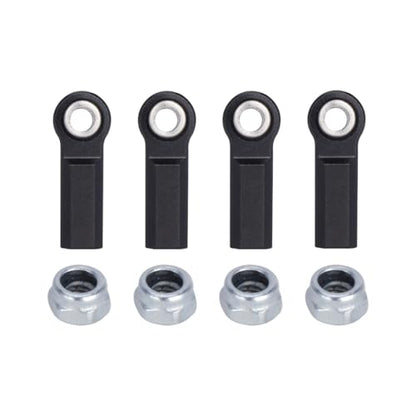 1/10 RC Car Ball Joint,4pcs M4 Chassis Link Steering Rod Ends - Straight/Bend Rod Ends for 1/10 RC Crawler (SCX10, TRX4, Capra, VS4-10, Wraith) (Bend 7mm Black) - color: Bend 7mm Black
