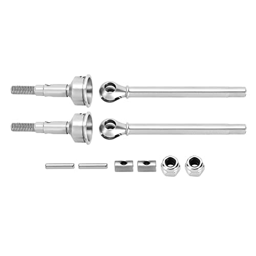 INJORA +2mm Extended Dogbone Axle Shaft for 1/18 TRX4M Axles Replacement（Front） - size: Front