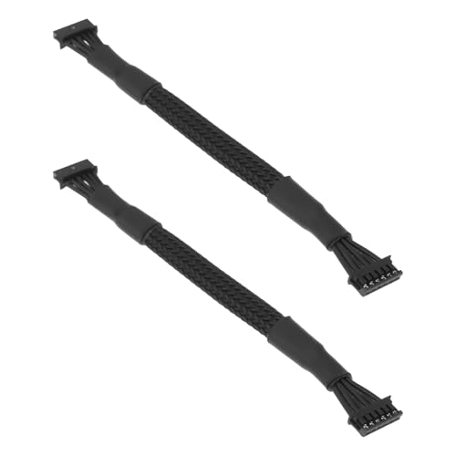 2Pcs 6Pin RC Sensor Wire Cable 10cm Compatible with NHX Compatible with Custer 540 Black