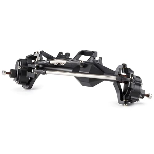 T3V1 Carbon Fiber LCG Chassis Kit RC Performance Carbon LCG Chassis Kit and Link Kit Capra Portal Axle ESC Battery Servo Plate (Black Axle Set) - color: Black Axle Set