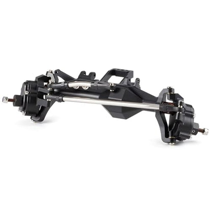 T3V1 Carbon Fiber LCG Chassis Kit RC Performance Carbon LCG Chassis Kit and Link Kit Capra Portal Axle ESC Battery Servo Plate (Black Axle Set) - color: Black Axle Set