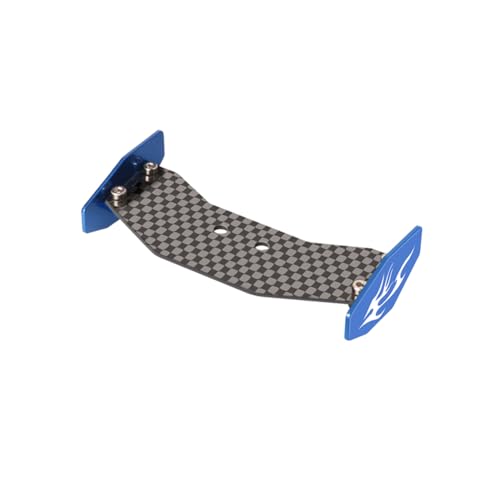 Aluminum Carbon Fiber Rear Wing Tail Spoiler for Losi 1/24 Micro-B 2WD Buggy RC Tail Wing Parts (Blue Tail Wing) - color: Blue Tail Wing