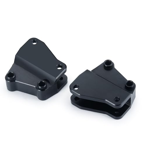 2PCS Aluminum Front Upper Shock Tower Mount for Axial RBX10 Ryft AXI03005 1/10 RC Crawler Car Upgrade Replacement Parts, Black