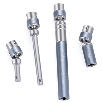 RCLIONS Stainless Steel RC Drive Shaft 32+64mm Driveshaft Upgrade for 1/24th AXIAL SCX24 AXI90081 Deadbolt AXI00004 4WD Rock Crawler Car Parts - color: Silver