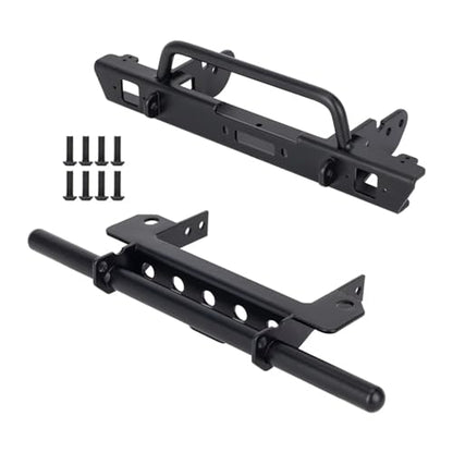 Compatible with Vanquish VS4-10 for Phoenix 1/10 RC Crawler Car Upgrade Parts for LCG for Chassis Metal Front Rear Bumper Set RC Assortment(1 Set) - size: 1 Set