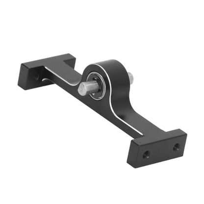 Aluminum Alloy 70mm Transfer Case Transmission Gearbox with 5mm Steel D Shaped Shaft for 1/10 RC Crawler Upgrade Parts (Black) - color: Black