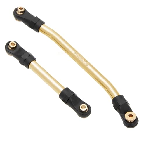 MEUS RACING SCX24 Links High Clearance Chassis Links & Steering Links Set for Axial SCX24 C10 Bronco Wrangler 1/24 RC Crawler, Brass - color: Brass