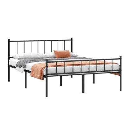 DIIYIV Queen Metal Bed Frame,Steel Slat Support,Noise Free,Easy Assembly | Queen Size Bed,Mattress Foundation,Underbed Storage,No Box Spring Needed - size: Queen