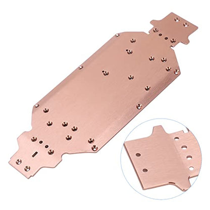 RC Car Chassis Plate, Aluminum Alloy Metal Chassis with High Rigidity and Durable Construction for 1:14 144001 144002 144010 Remote Control Car Upgrade Part