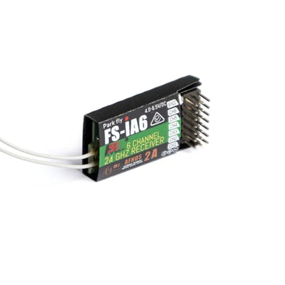 JeeFly RC Receiver FS-iA6 6-Channel 2.4GHz Remote Control Receiver with Dual Antenna Compatible with FS-i4/i6/i10/GT2E/GT2F/GT2G Transmitters for RC Airplanes, Helicopters & Drones