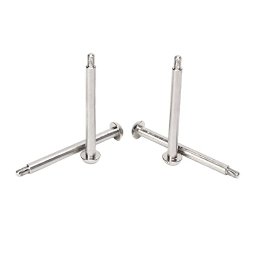 JTLB RC Lower Arm Hinge Pin, Premium Steel Aluminum Alloy Suspension Swing Arm Pin, Stable Structure, 4pcs 1.9in Rear Hinge Pin for ARRMA 1/7 1/8 Series, Made of M3 Nut (Silver) - color: Silver
