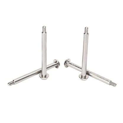 JTLB RC Lower Arm Hinge Pin, Premium Steel Aluminum Alloy Suspension Swing Arm Pin, Stable Structure, 4pcs 1.9in Rear Hinge Pin for ARRMA 1/7 1/8 Series, Made of M3 Nut (Silver) - color: Silver