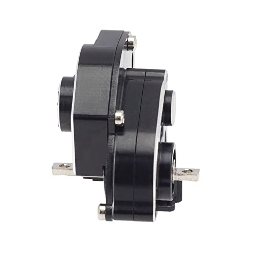 DKKY SCX24 Transmission Complete Gearbox for Axial SCX24 Bronco C10 JLU Gladiator Deadbolt 1/24 RC Crawler Upgrade Parts (Black) - color: Black