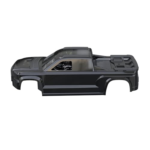 UDIRC UD1610S Replacement Body Shell, 1:16 RC Truck Body, Full Roll Cage & Realistic Cockpit, Durable PC RC Car Shell, Black, Part P16-001C - color: Black