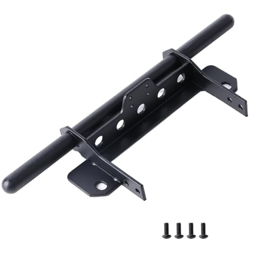 Steel Rear Flat Bumper Kit Compatible with Vanquish VP VS4-10 Phoenix 1/10 RC Crawler, Heavy 45# Steel Rear Bumper Upgrade for 1/10 RC Rock Crawler - style: Rear