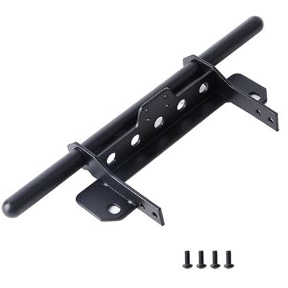 Steel Rear Flat Bumper Kit Compatible with Vanquish VP VS4-10 Phoenix 1/10 RC Crawler, Heavy 45# Steel Rear Bumper Upgrade for 1/10 RC Rock Crawler - style: Rear