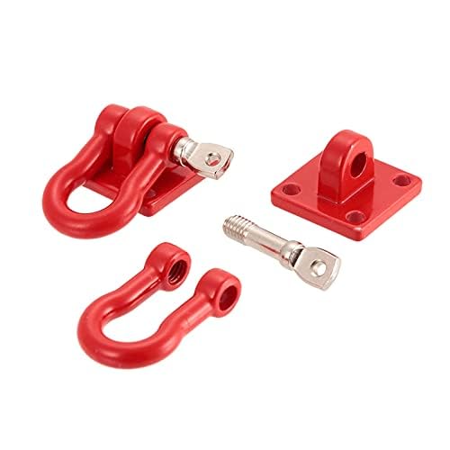 Tow Hook Trailer Chain for 1:10 RC Car Crawler, Tow Hook Steel Tow Rope,U Shaped Rescue Tow Hook for Traxxas Trx4 Axial Scx10 Wraith D90 Tamiya