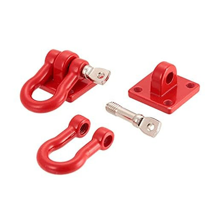 Tow Hook Trailer Chain for 1:10 RC Car Crawler, Tow Hook Steel Tow Rope,U Shaped Rescue Tow Hook for Traxxas Trx4 Axial Scx10 Wraith D90 Tamiya