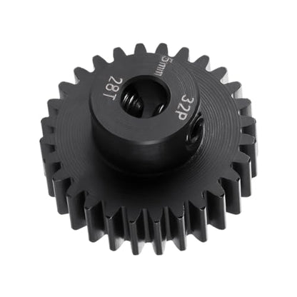 Steel 32P 5mm Pinion Gear 28T Motor Gears for 1/10 1/8 RC Car Parts - size: 28T