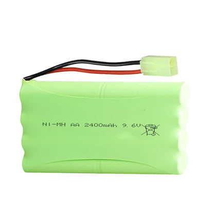 9.6V 2400mAh NI-MH Battery Pack RC Replacement Rechargeable Battery Pack Built-in AA * 8 Cell for Toys,Drone,Remote Control Car Accessory