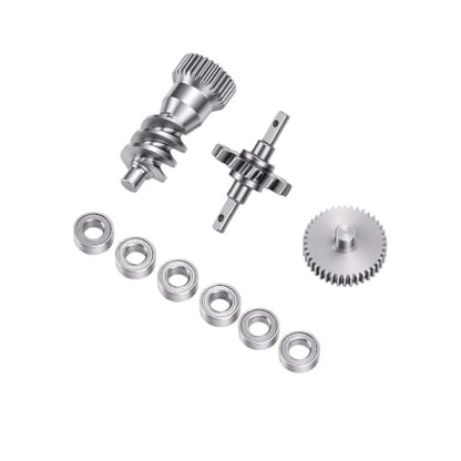 Generic Carbon Steel Gearbox Gears Bearings Set for Enhanced Performance in SCX30 1/30 RC Crawlers, 9.5g Complete Upgrade Kit