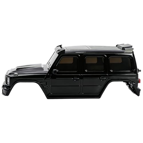for AXIAL SCX30 Plastic Painted Unpainted Body Shell Kit Cover with Light Bucket Mount Spare Tire Mount for 1/30 RC Crawler Replace DIY Upgrade (Black) - color: Black