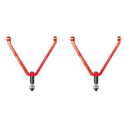 Front Upper Control Arm Bar Rod Links Assembly Replacement Metal Upper Connecting Rods Compatible for FMS FCX18 LC80 1/10 RC Crawler Car Upgrades Parts (RED) - color: Red