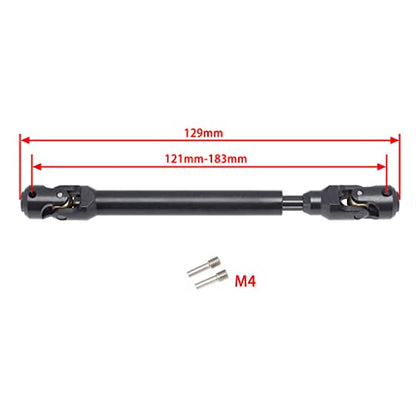 Universal Drive Shaft Transmission Shaft Metal Drive Shaft CVD Axle Set Lightweight Metal CNC Machined Suitable for RC Model Car Truck, 121-183mm - color: 121-183mm